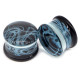 Auskarai tuneliai Glass Steam Blue 2vnt; 8mm, 10mm, 12mm, 14mm