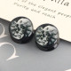 Auskarai tuneliai Acryl Time Skull, 2vnt; 8mm, 10mm, 12mm, 14mm, 16mm