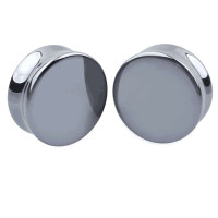 Auskarai tuneliai Hematite 2vnt; 6mm, 8mm, 10mm, 12mm, 14mm, 16mm