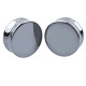 Auskarai tuneliai Hematite 2vnt; 6mm, 8mm, 10mm, 12mm, 14mm, 16mm
