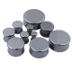 Auskarai tuneliai Hematite 2vnt; 6mm, 8mm, 10mm, 12mm, 14mm, 16mm