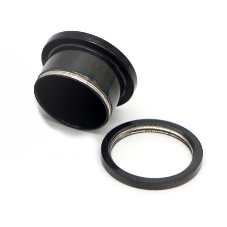 Auskarai tuneliai Black Crystal, 2vnt; 8mm, 10mm, 12mm, 14mm