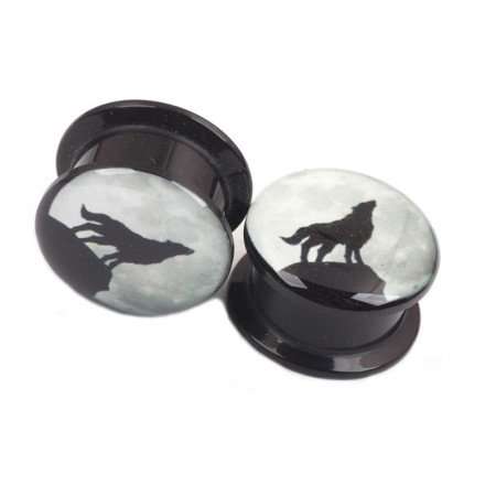 Auskarai tuneliai Acryl Volf, 2vnt; 5mm, 6mm, 8mm, 10mm, 12mm, 14mm