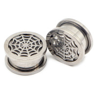 Auskarai tuneliai Net Silver, 2vnt; 8mm, 10mm, 12mm, 14mm, 16mm