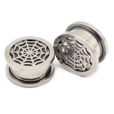 Auskarai tuneliai Net Silver, 2vnt; 8mm, 10mm, 12mm, 14mm, 16mm