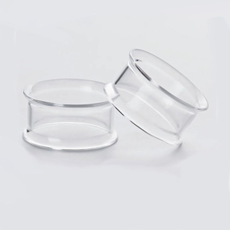 Auskarai tuneliai Transparent Acryl, 2vnt; 6mm, 8mm, 10mm, 12mm, 14mm, 16mm, 18mm, 20mm, 22mm