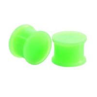 Auskarai tuneliai silikoniniai kamščiai Soft Green Plug, 2vnt; 4mm, 6mm, 8mm, 10mm, 12mm, 14mm