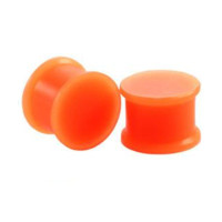 Auskarai tuneliai silikoniniai kamščiai Orange Plug, 2vnt; 4mm, 6mm, 8mm, 10mm, 12mm, 14mm