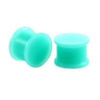 Auskarai tuneliai silikoniniai kamščiai Turquoise Plug, 2vnt; 4mm, 6mm, 8mm, 10mm, 12mm, 14mm