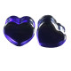 Auskarai tuneliai Acryl Heart Purple, 2vnt; 8mm, 10mm, 12mm, 14mm, 16mm, 18mm, 20mm