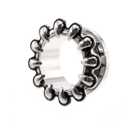 Auskarai tuneliai Claws Silver, 2vnt; 8mm, 10mm, 12mm, 14mm, 16mm, 19mm, 22mm