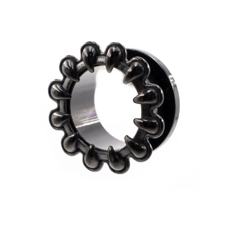 Auskarai tuneliai Claws Black, 2vnt; 8mm, 10mm, 12mm, 14mm, 16mm, 19mm, 22mm