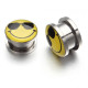 Auskarai tuneliai Happy Smile, 2vnt; 6mm, 8mm, 10mm, 12mm, 14mm, 16mm, 18mm