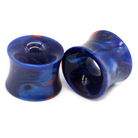 Auskarai tuneliai Glass Blue Sky 2vnt; 8mm, 10mm, 12mm, 14mm