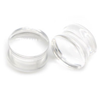Auskarai tuneliai Acryl Water Transparent, 2vnt; 6mm, 8mm, 10mm, 12mm, 14mm, 16mm, 18mm, 20mm