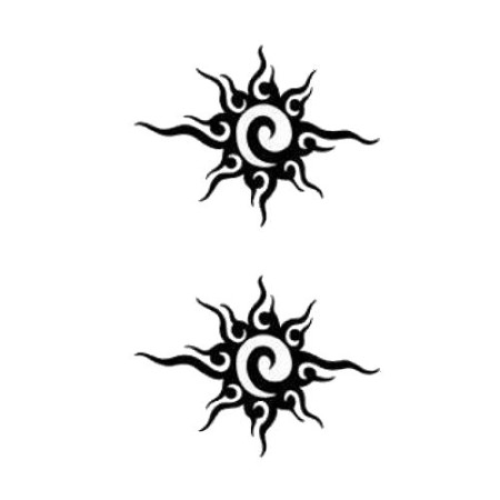 Laikina tatuiruotė Saulė WM171; 10x6cm Laikina tatuiruotė Saulė WM171; 10x6cm