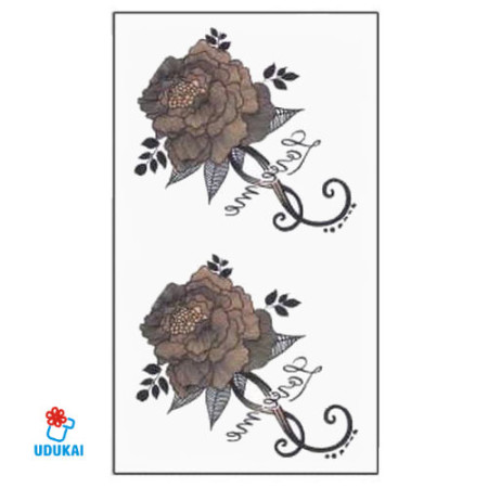 Laikina tatuiruotė Rožės-WM214; 10x6cm Laikina tatuiruotė Rožės-WM214; 10x6cm