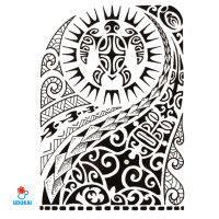 Laikina tatuiruotė Ornamentas Ink HB523; 21x14cm
