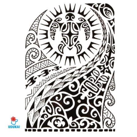 Laikina tatuiruotė Ornamentas Ink HB523; 21x14cm Laikina tatuiruotė Ornamentas Ink HB523; 21x14cm
