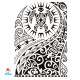 Laikina tatuiruotė Ornamentas Ink HB523; 21x14cm