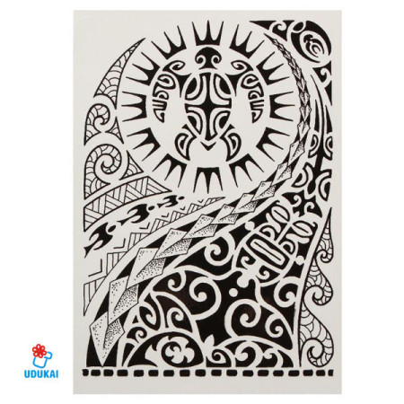 Laikina tatuiruotė Ornamentas Ink HB523; 21x14cm Laikina tatuiruotė Ornamentas Ink HB523; 21x14cm