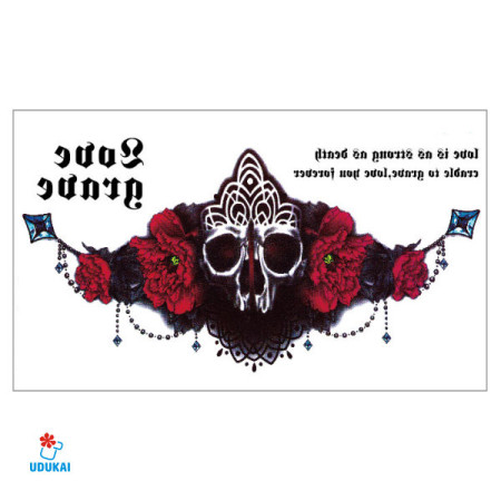 Laikina tatuiruotė Love grave-BC003; 24x13cm