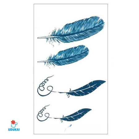 Laikina tatuiruotė Plunksnos-JM08; 10x6cm Laikina tatuiruotė Plunksnos-JM08; 10x6cm