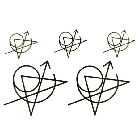 Laikina tatuiruotė Simboliai 81012; 10x6cm Laikina tatuiruotė Simboliai 81012; 10x6cm