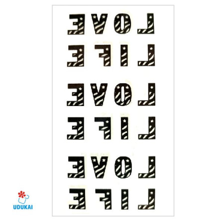 Laikina tatuiruotė Love life 81045; 10x6cm