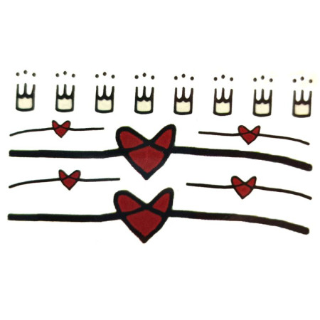 Laikina tatuiruotė Širdelės NN043; 10x6cm Laikina tatuiruotė Širdelės NN043; 10x6cm