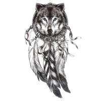 Laikina tatuiruotė Sapnų gaudyklė 112; 21x14cm