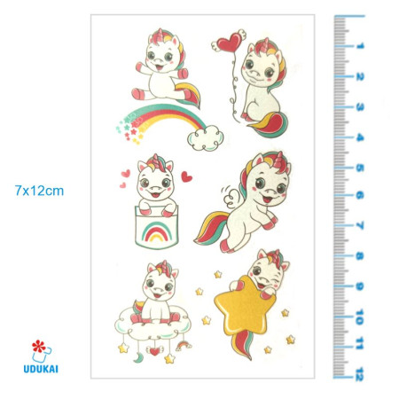 Laikina tatuiruotė Kids Mix EA07; 12x7cm