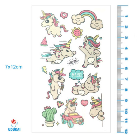 Laikina tatuiruotė Kids Mix E03; 12x7cm