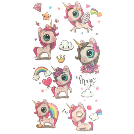 Laikina tatuiruotė Kids Mix E05; 12x7cm