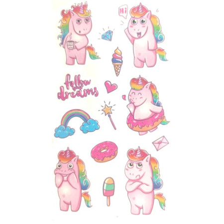 Laikina tatuiruotė Kids Mix E06; 12x7cm