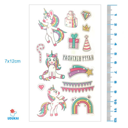 Laikina tatuiruotė Kids Mix E08; 12x7cm