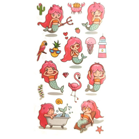 Laikina tatuiruotė Kids Mix D10; 12x7cm