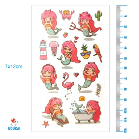 Laikina tatuiruotė Kids Mix D10; 12x7cm