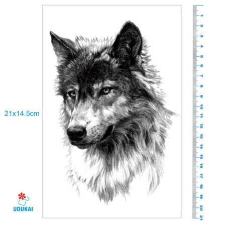 Laikina tatuiruotė Vilkas 107; 21x14cm Laikina tatuiruotė Vilkas 107; 21x14cm
