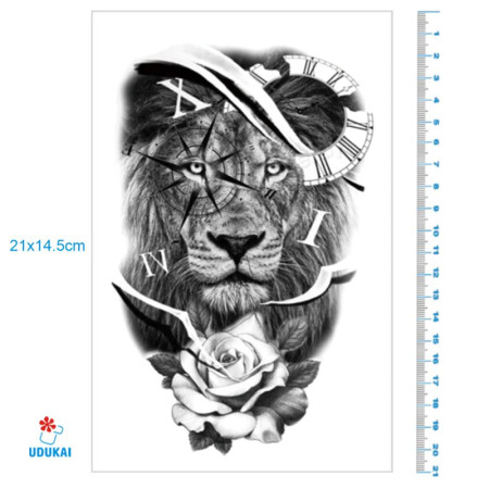 Laikina tatuiruotė Liūtas 112; 21x14cm