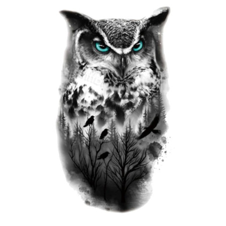 Laikina tatuiruotė Pėlėda TH135; 21x14cm Laikina tatuiruotė Pėlėda TH135; 21x14cm