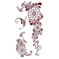 Laikina tatuiruotė Ornamentas 039; 19x9cm