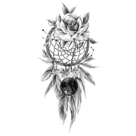 Laikina tatuiruotė Sapnų gaudyklė 112; 19x9cm Laikina tatuiruotė Sapnų gaudyklė 112; 19x9cm