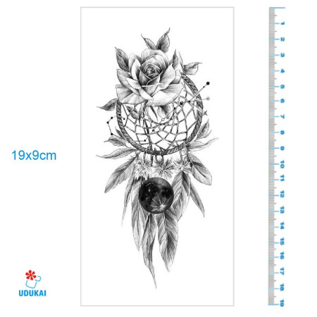 Laikina tatuiruotė Sapnų gaudyklė 112; 19x9cm Laikina tatuiruotė Sapnų gaudyklė 112; 19x9cm
