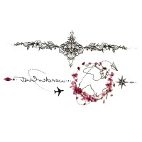 Laikina tatuiruotė Ornamentas 016; 10x6cm