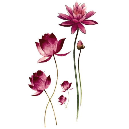 Laikina tatuiruotė Gėlės 020; 10x6cm