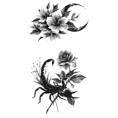 Laikina tatuiruotė Skorpionas 027; 10x6cm Laikina tatuiruotė Skorpionas 027; 10x6cm