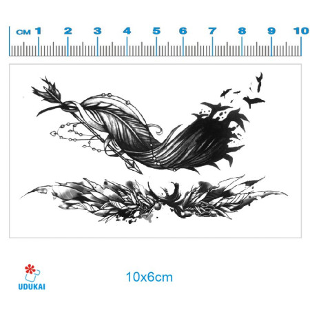 Laikina tatuiruotė Sūkurys 084; 10x6cm Laikina tatuiruotė Sūkurys 084; 10x6cm
