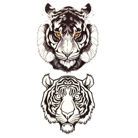 Laikina tatuiruotė Tigrai 096; 10x6cm Laikina tatuiruotė Tigrai 096; 10x6cm