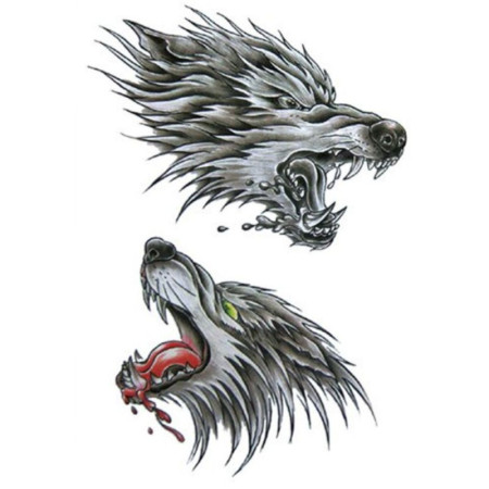Laikina tatuiruotė Vilkas 491; 21x14cm